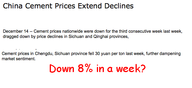 china cement prices