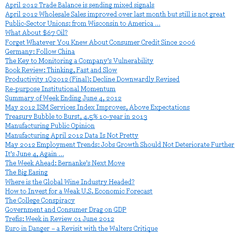 Weekly Economic Release Scorecard