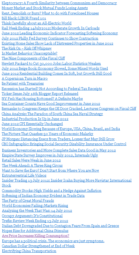 Weekly Economic Release Scorecard