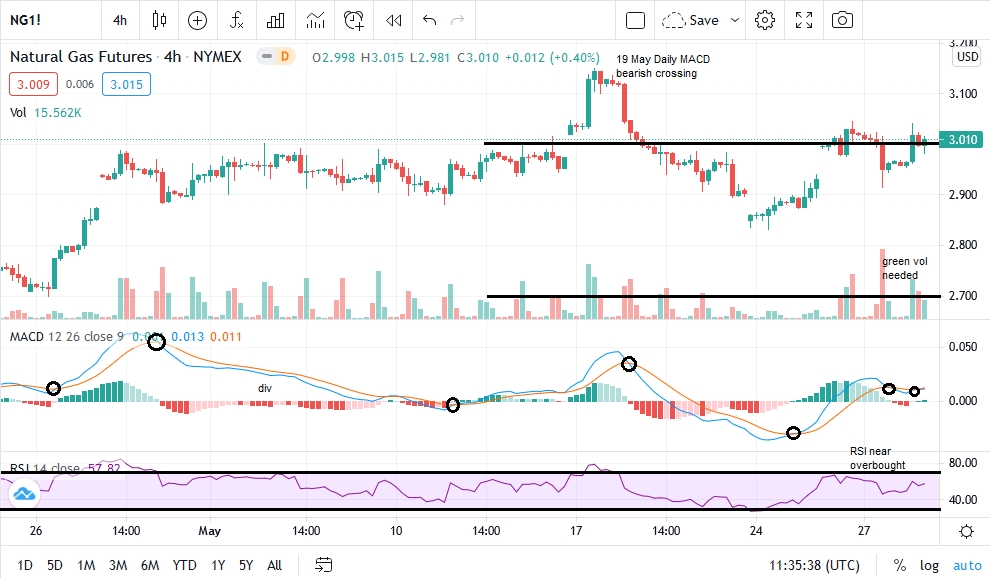 Nat Gas 4-H Chart