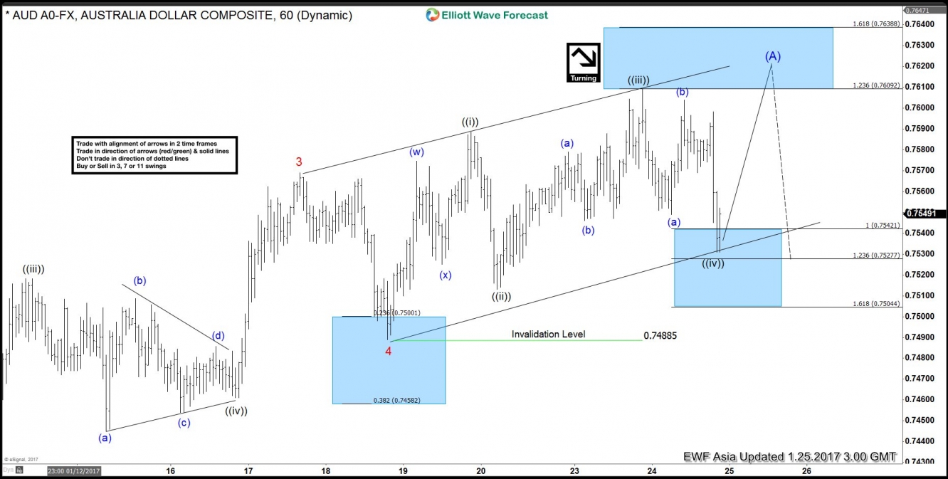 AUD/USD 60 Minute Chart