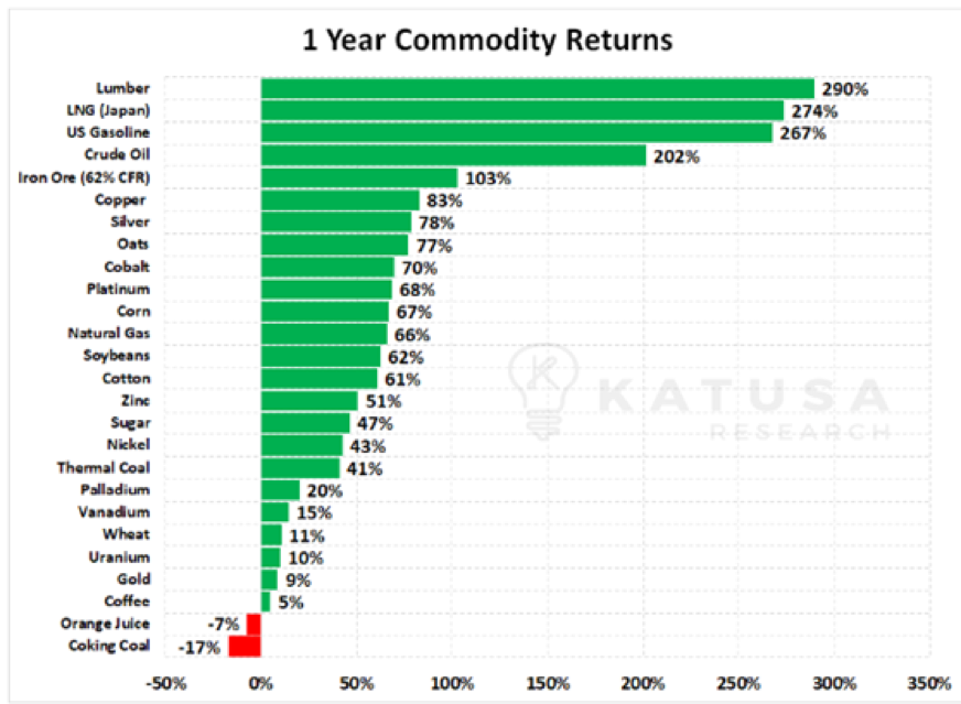 1-Year Commodities Returns.