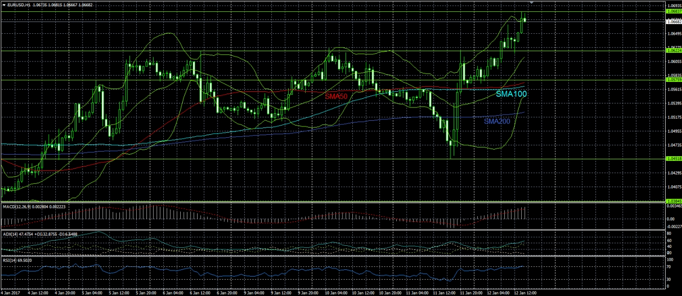 EUR/USD Hourly Chart