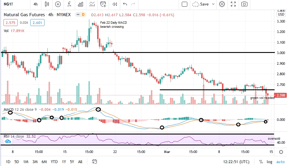 Nat Gas 4-H Chart