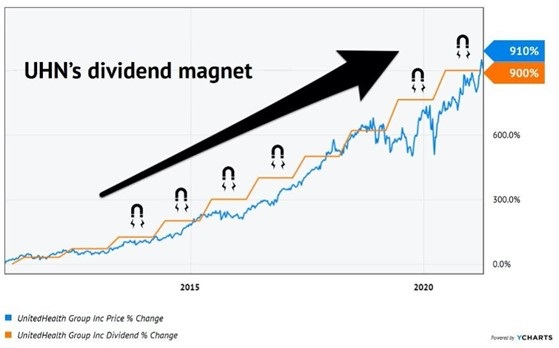 UNH-Dividend Magnet Chart