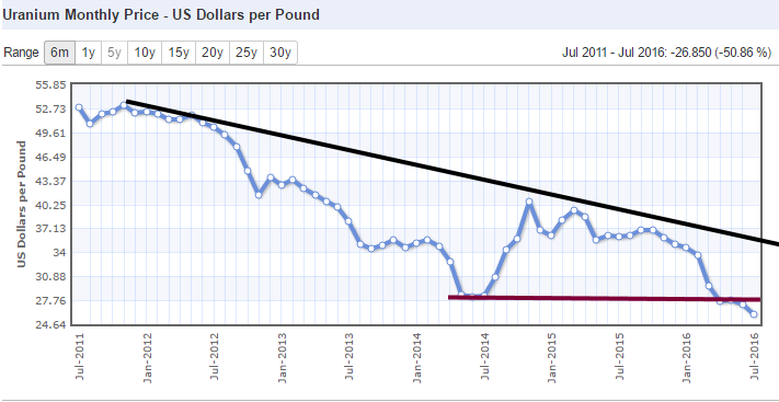 Uranium Price Chart 2012