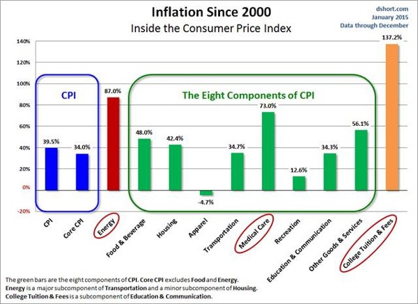 Inflation since 2000-inside the consumer price index