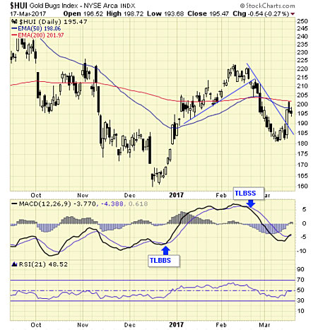 HUI Daily Chart