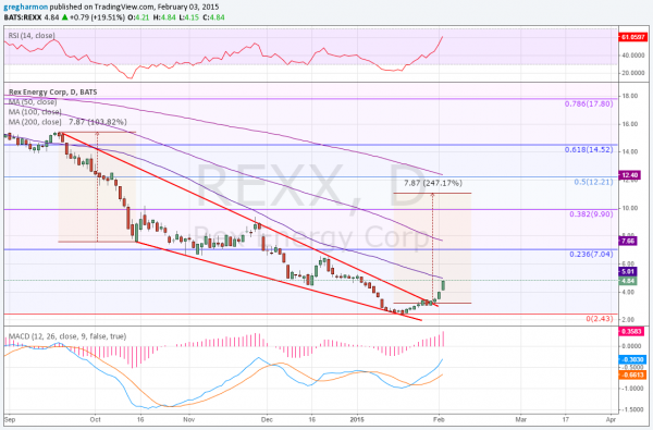 REXX- 5 Month Chart with MACD