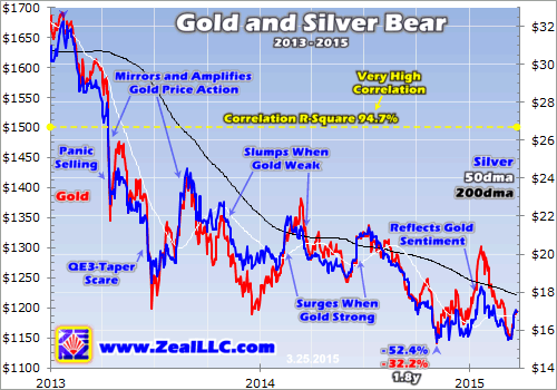 Gold And Silver Bear