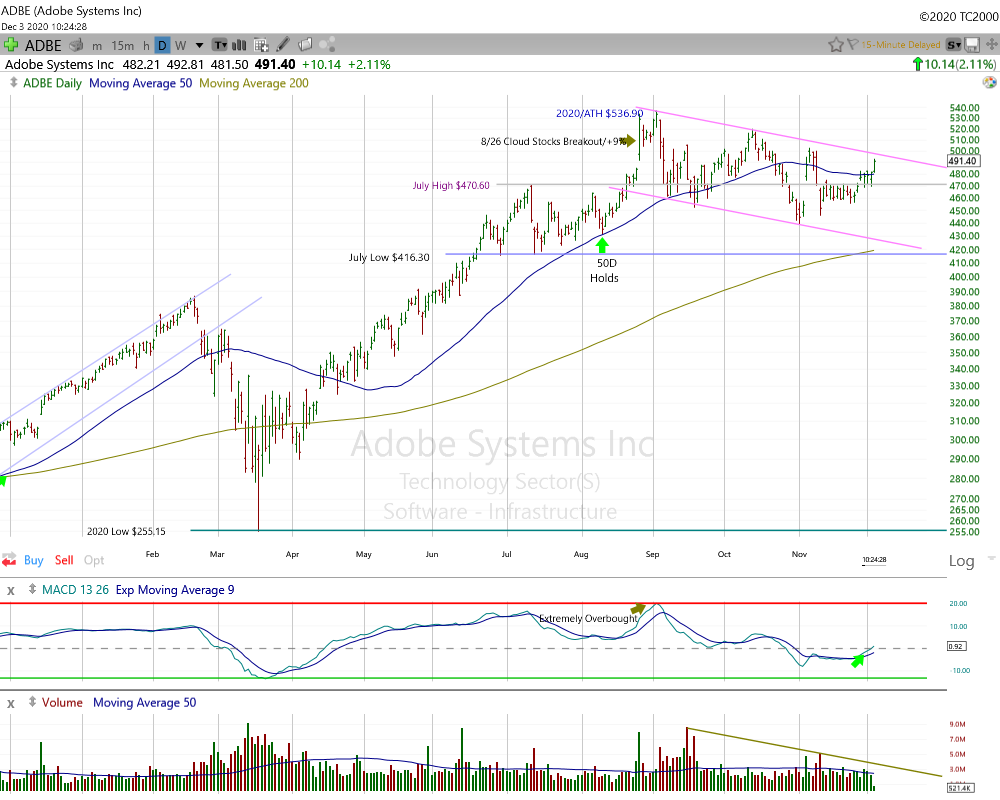 Adobe Systems Daily Chart.