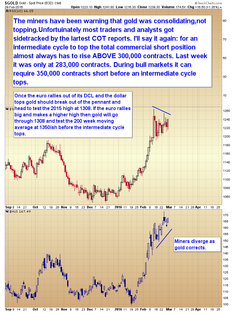 Gold:HUI Weekly 2015-2016