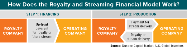 How does the Royalty and Streaming Financial work?