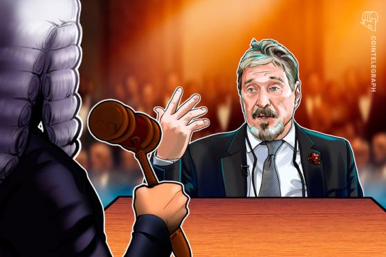 McAfee faces crypto-related fraud charges from NY court 