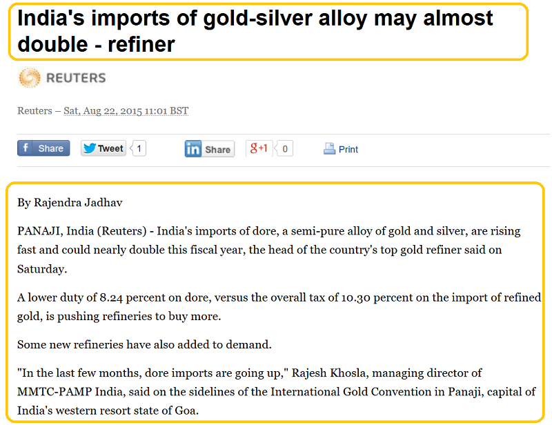 India's Gold-Silver Alloy Imports May Double