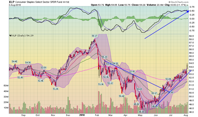 XLP ETF Daily Performance Chart