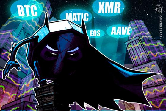 Top 5 cryptocurrencies to watch this week: BTC, MATIC, EOS, XMR, AAVE