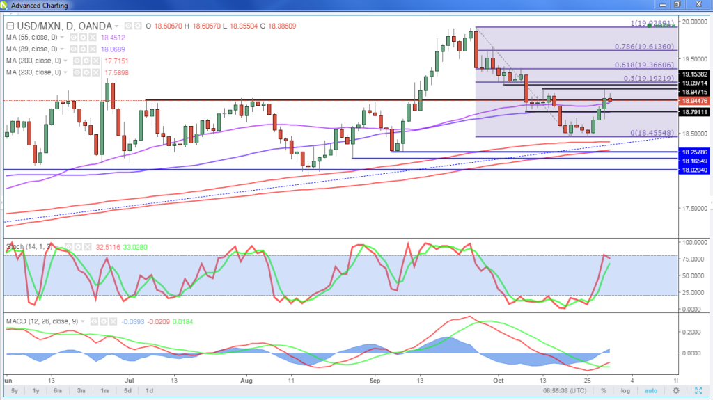 USD/MXN Daily Chart