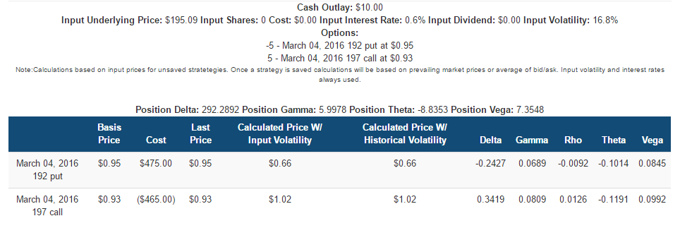 SPDR S&P 500 Option Strategy Details