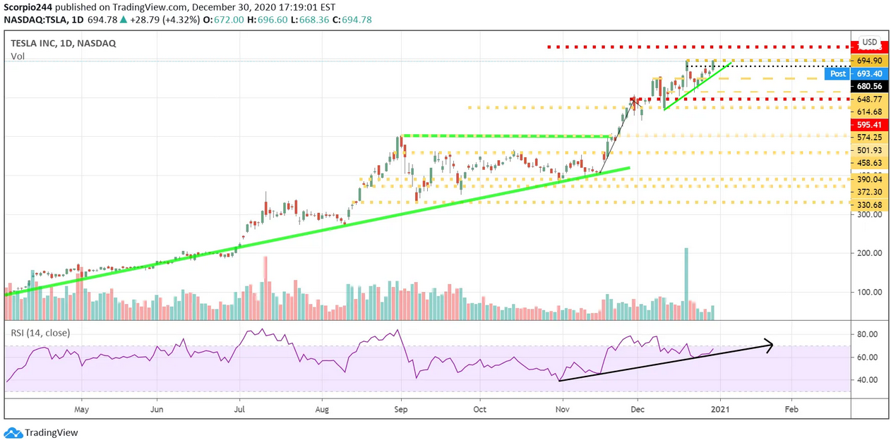 Tesla Inc Daily Chart