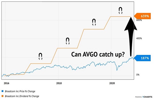 AVGO-Price Dividend Chart