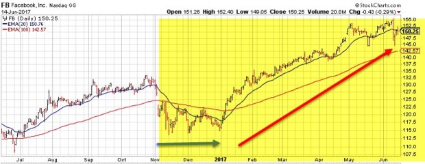 FB Chart After Disappointing Earnings Report