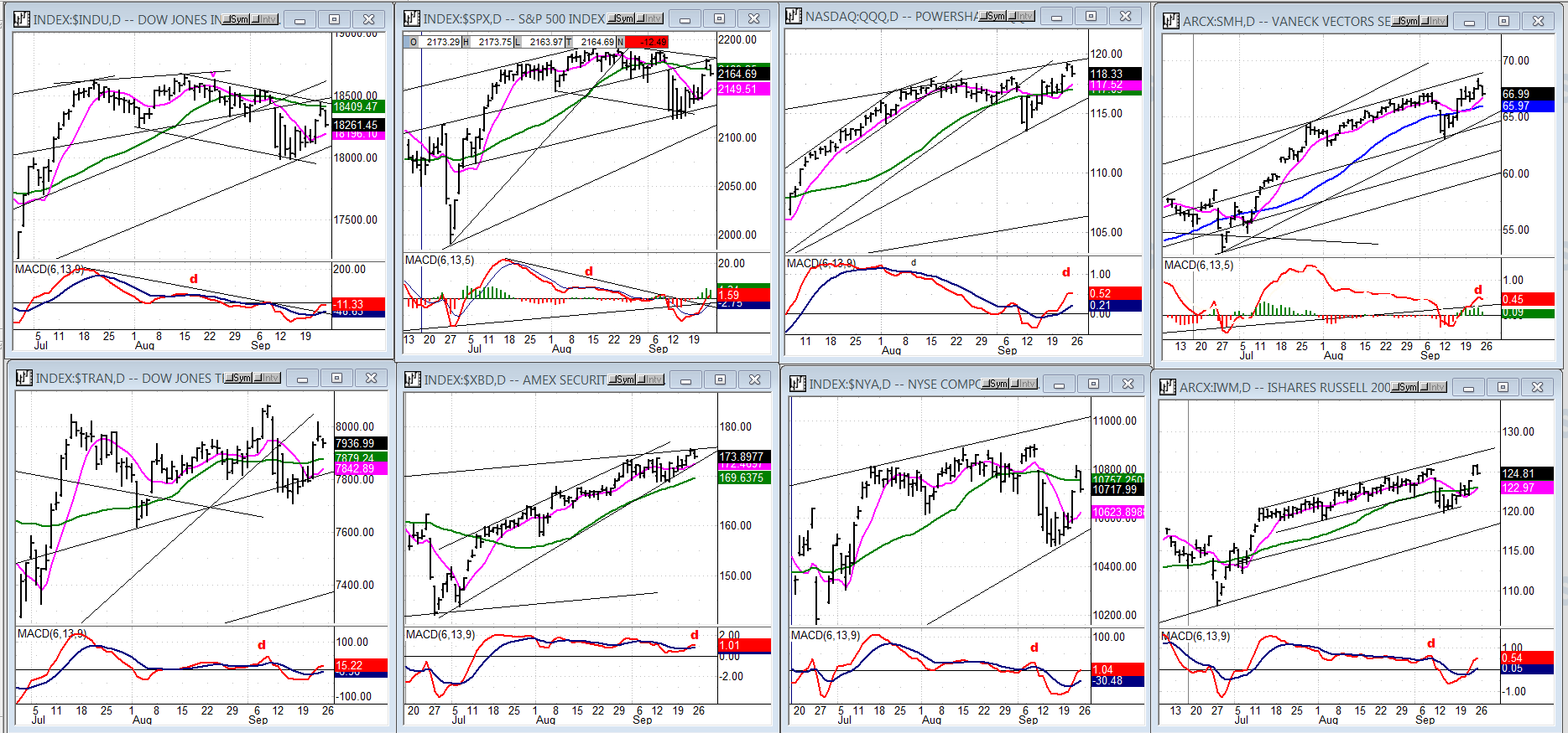 Some Leading & Confirming Indexes(Daily Charts)