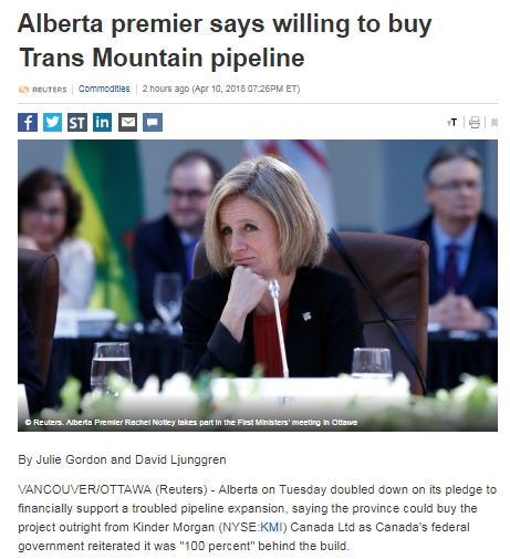 Alberta and Kinder Morgan