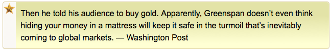 The Washington Post On Greenspan's Remarks