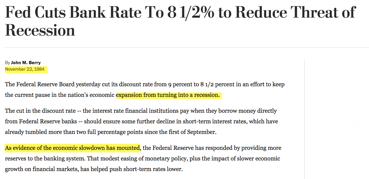 Fed Cuts Bank Rates Headline