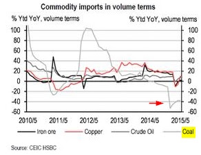 Commodity Imports in Volume Terms 2010-2015