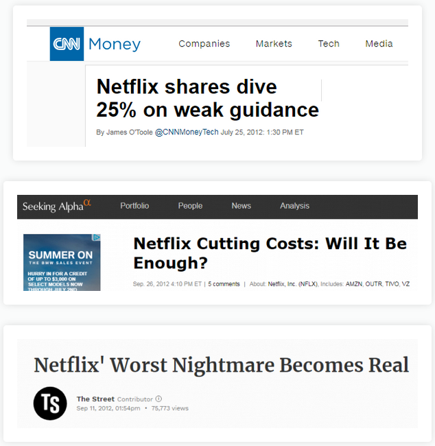 Headlines About Netflix Circa 2012