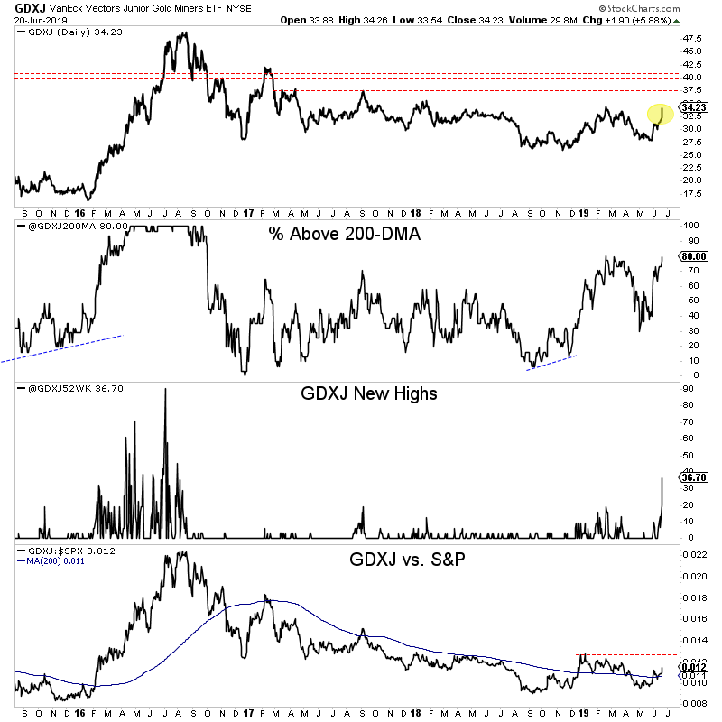 Percentage Of GDXJ Stocks