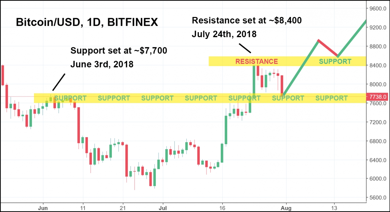 Daily BTC/USD Chart