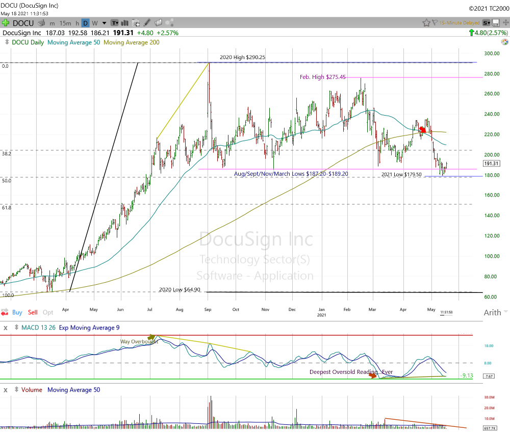 DocuSign Daily Chart.