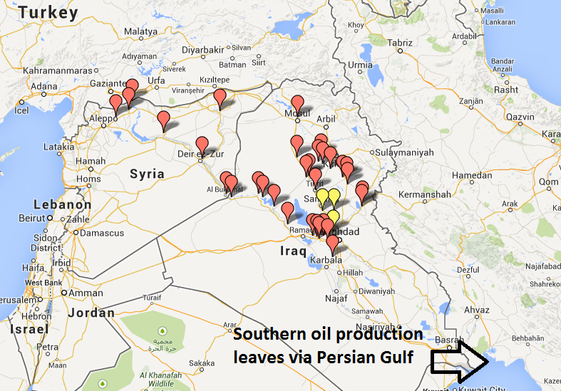 Iraq: Rebel Activity and Oil Routes