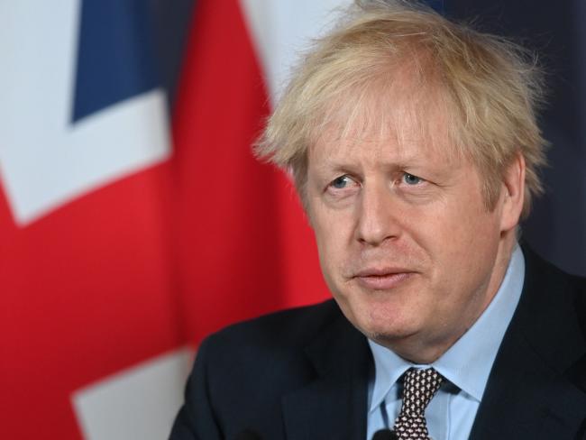 © Bloomberg. LONDON, ENGLAND - DECEMBER 24: Prime Minister, Boris Johnson holds a press conference on reaching a Brexit trade deal in Downing Street on December 24, 2020 in London, England. Four and a half years after British voters elected to leave the EU, and mere days before the latest and presumably final deadline, UK and EU leaders have announced a trade deal defining the terms of the breakup. (Photo by Paul Grover - WPA Pool/Getty Images)