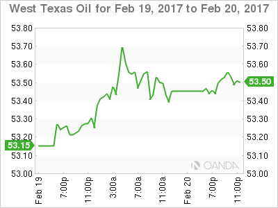 West Texas Oil Feb 19-20 Chart