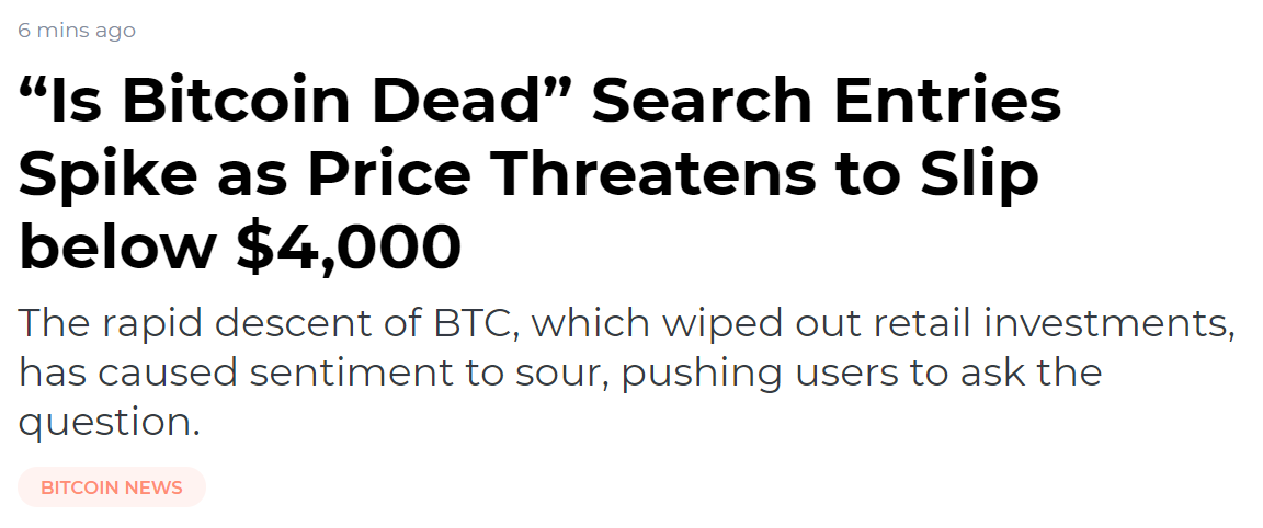 Bitcoin Dead