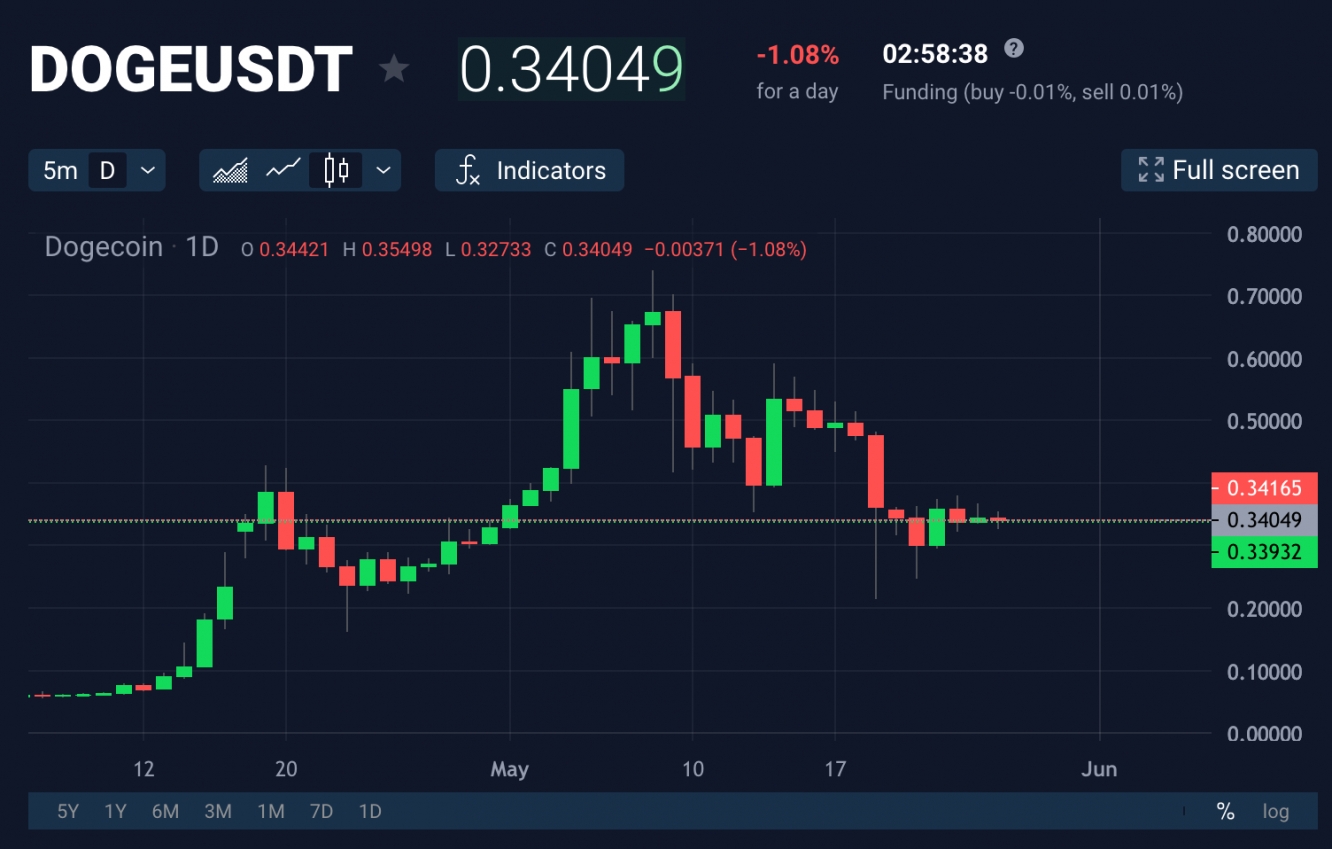 DOGE/USDT Daily Chart