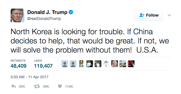 Pres. Trump On N. Korea