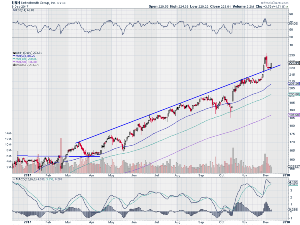 UNH Daily Chart