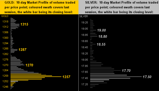 Gold & Silver 10 Day Market Profile Charts