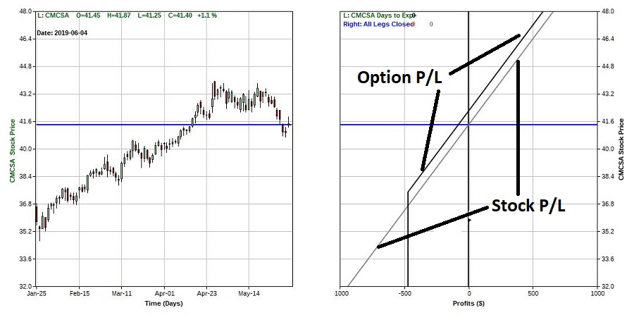 Comparative Risk Curves For Stock Vs. Option