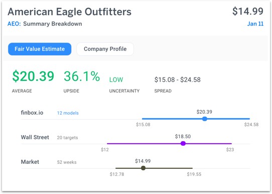 American Eagle Outfitters Summary Breakdown