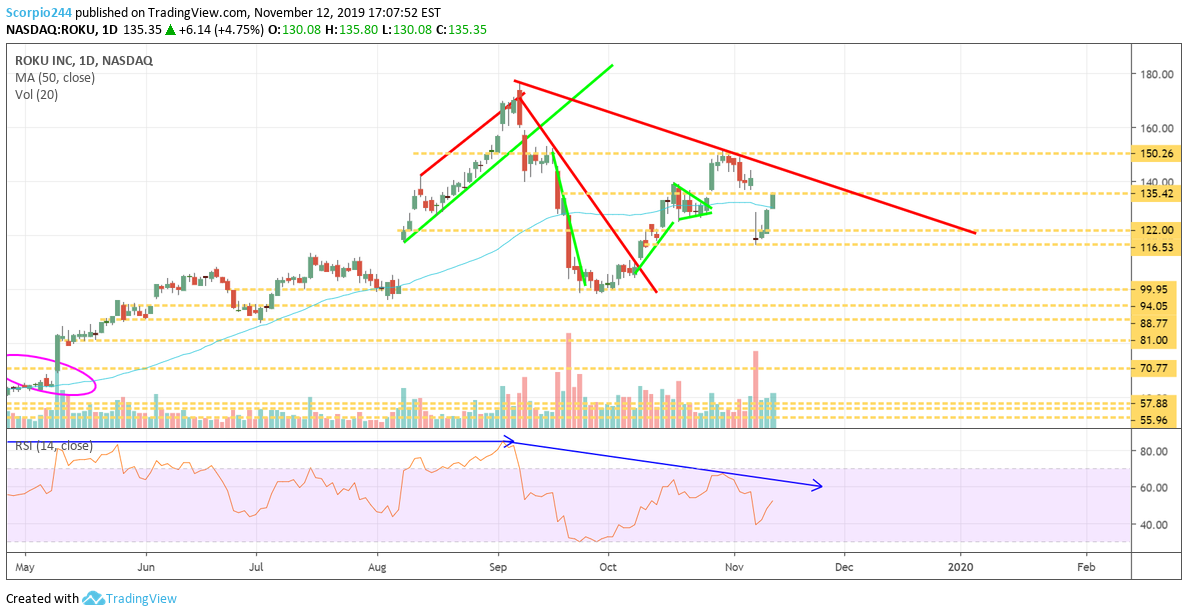 Roku Inc Daily Chart