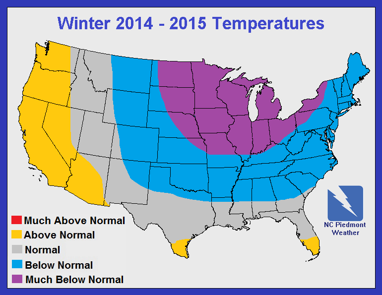 Average U.S. Temps: Winter 2014/15