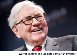 Warren Buffett: The ultimate contrarian investor.