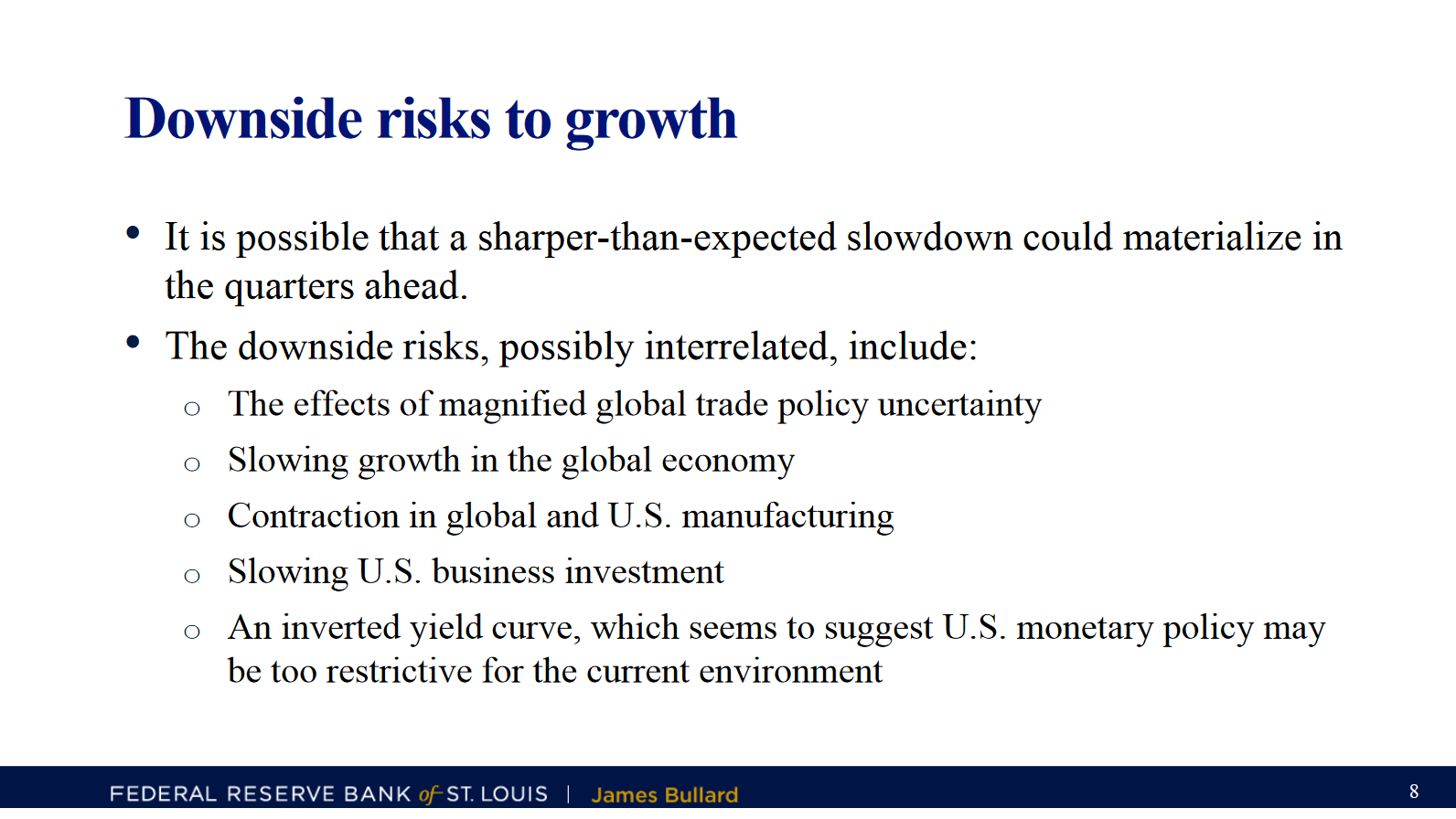 Downside Risks To Growth