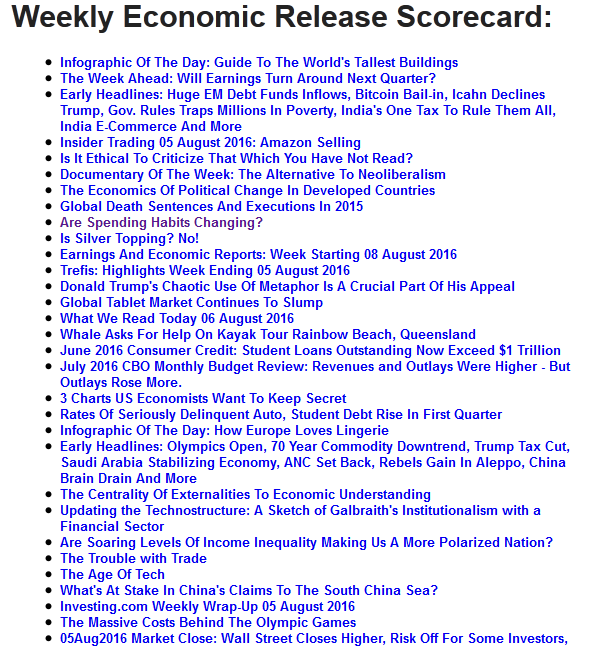 Weekly Economic